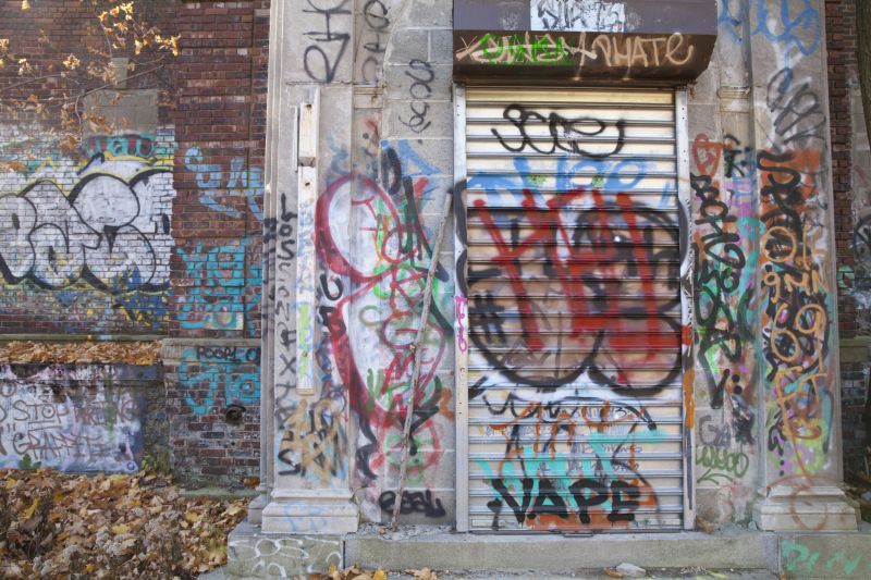 Brick Graffiti Cleaning detail
